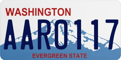 WA license plate AAR0117