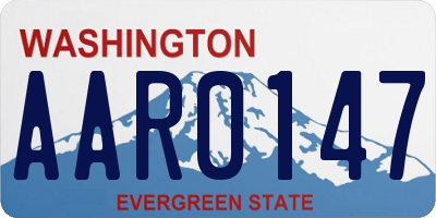 WA license plate AAR0147