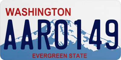 WA license plate AAR0149