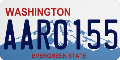 WA license plate AAR0155