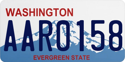 WA license plate AAR0158