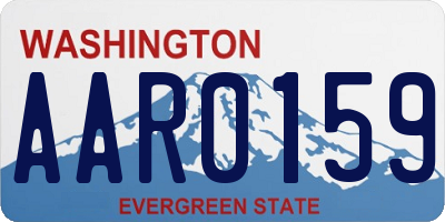 WA license plate AAR0159