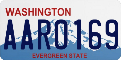WA license plate AAR0169