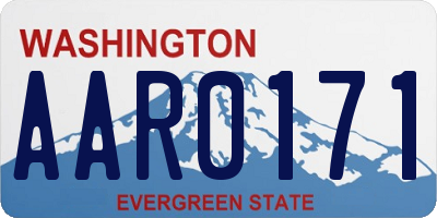 WA license plate AAR0171