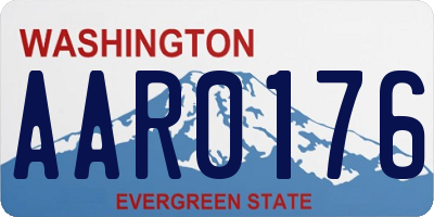 WA license plate AAR0176