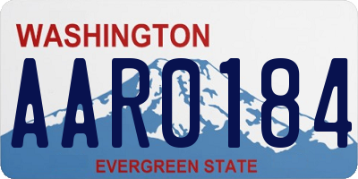 WA license plate AAR0184
