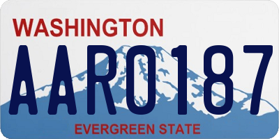 WA license plate AAR0187