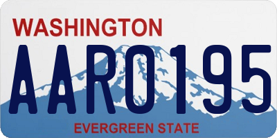 WA license plate AAR0195
