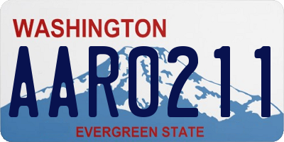 WA license plate AAR0211