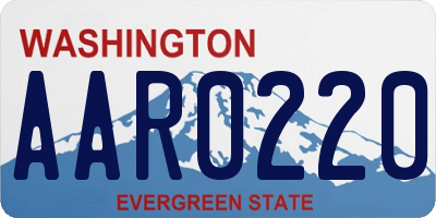 WA license plate AAR0220