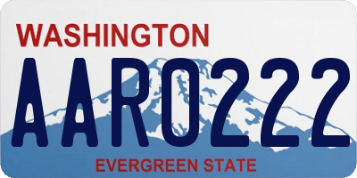 WA license plate AAR0222