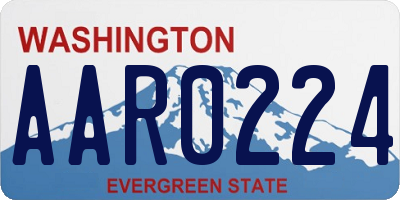 WA license plate AAR0224