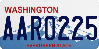 WA license plate AAR0225