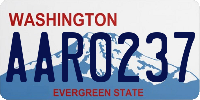 WA license plate AAR0237