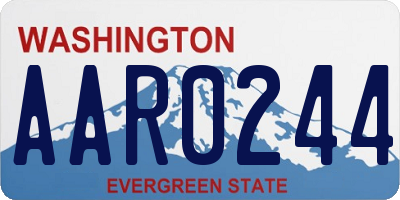 WA license plate AAR0244