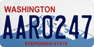 WA license plate AAR0247