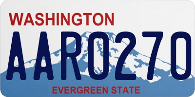 WA license plate AAR0270