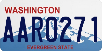 WA license plate AAR0271