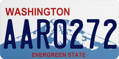 WA license plate AAR0272