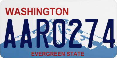 WA license plate AAR0274