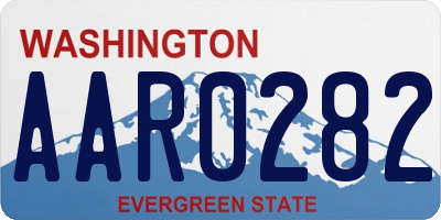 WA license plate AAR0282