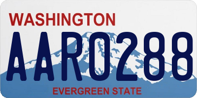 WA license plate AAR0288