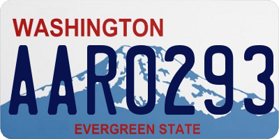 WA license plate AAR0293