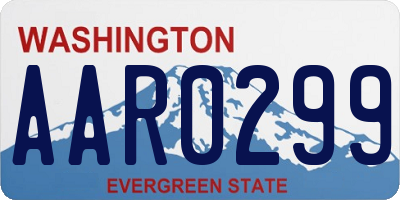 WA license plate AAR0299