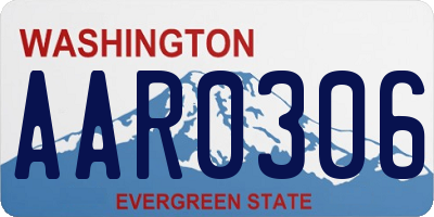 WA license plate AAR0306