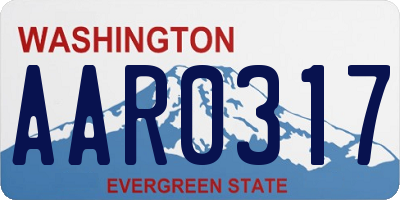 WA license plate AAR0317