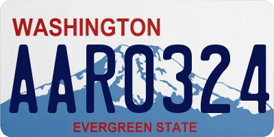 WA license plate AAR0324