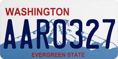 WA license plate AAR0327