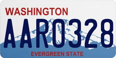 WA license plate AAR0328