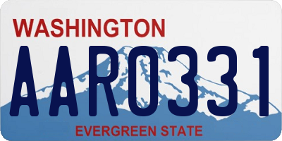 WA license plate AAR0331
