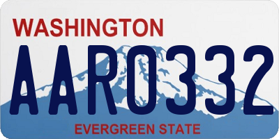 WA license plate AAR0332
