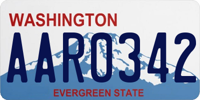 WA license plate AAR0342