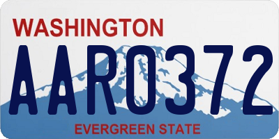 WA license plate AAR0372
