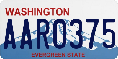 WA license plate AAR0375