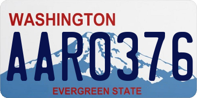 WA license plate AAR0376