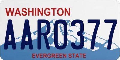 WA license plate AAR0377