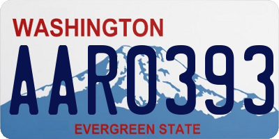 WA license plate AAR0393