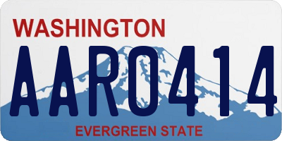 WA license plate AAR0414