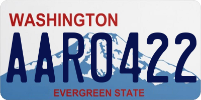 WA license plate AAR0422