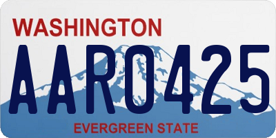 WA license plate AAR0425