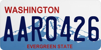 WA license plate AAR0426