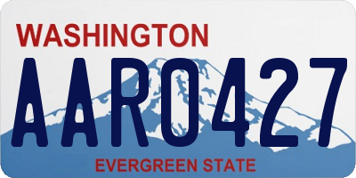 WA license plate AAR0427