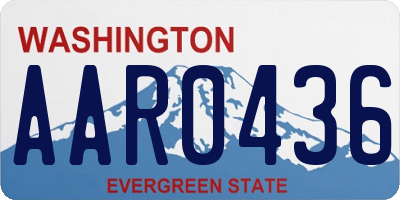WA license plate AAR0436