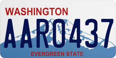WA license plate AAR0437