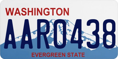 WA license plate AAR0438