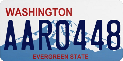 WA license plate AAR0448